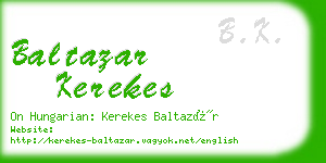 baltazar kerekes business card
